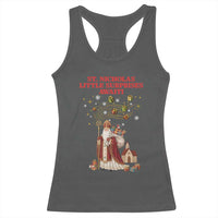Saint Nicholas Santa Claus Christmas Racerback Tank Top Little Surprises Awaiti - Wonder Print Shop