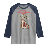 Saint Nicholas Santa Claus Christmas Raglan Shirt Little Surprises Awaiti - Wonder Print Shop