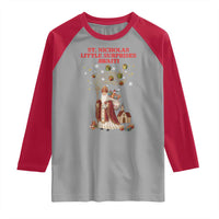 Saint Nicholas Santa Claus Christmas Raglan Shirt Little Surprises Awaiti - Wonder Print Shop