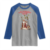 Saint Nicholas Santa Claus Christmas Raglan Shirt Little Surprises Awaiti - Wonder Print Shop