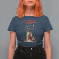 Saint Nicholas Santa Claus Christmas T Shirt For Women Little Surprises Awaiti - Wonder Print Shop