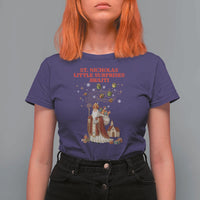 Saint Nicholas Santa Claus Christmas T Shirt For Women Little Surprises Awaiti - Wonder Print Shop