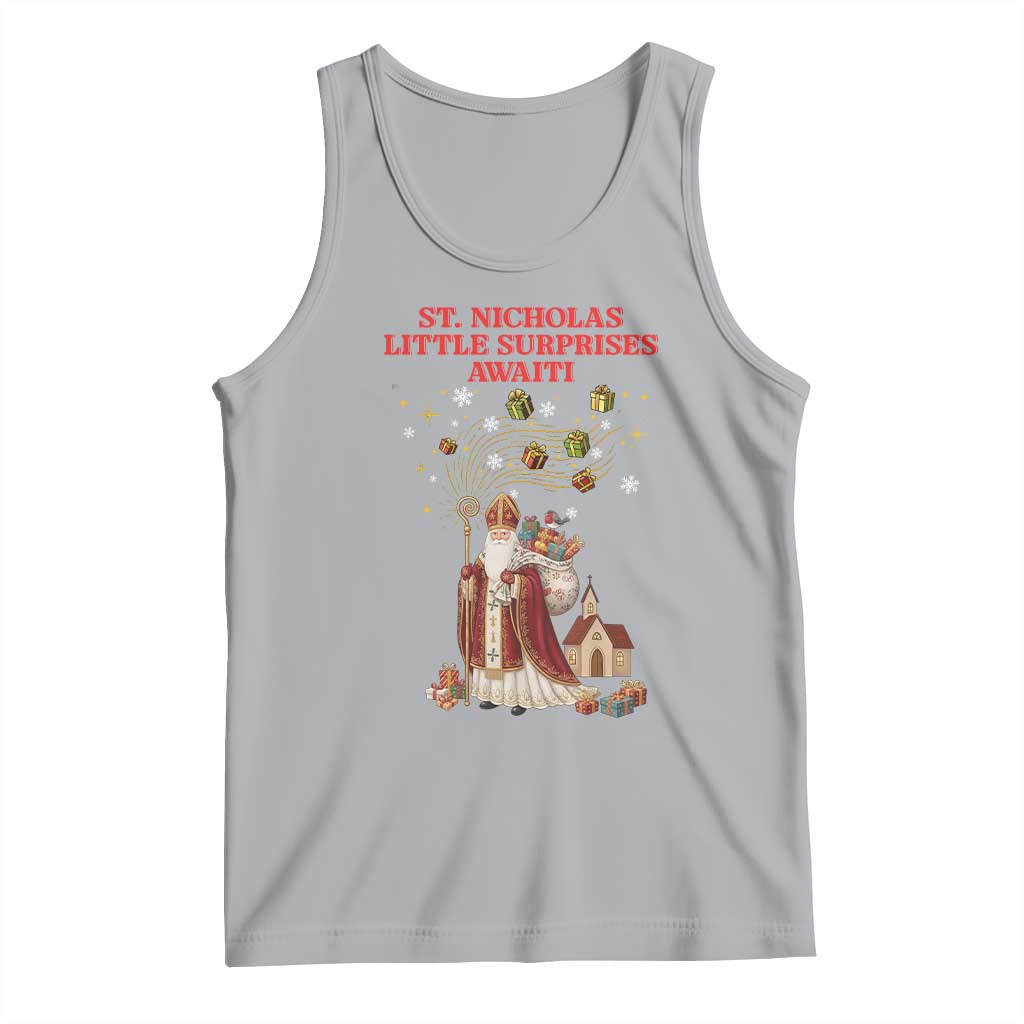 Saint Nicholas Santa Claus Christmas Tank Top Little Surprises Awaiti - Wonder Print Shop
