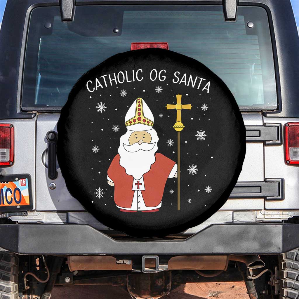 Saint Nicholas Catholic Christmas Spare Tire Cover - Wonder Print Shop