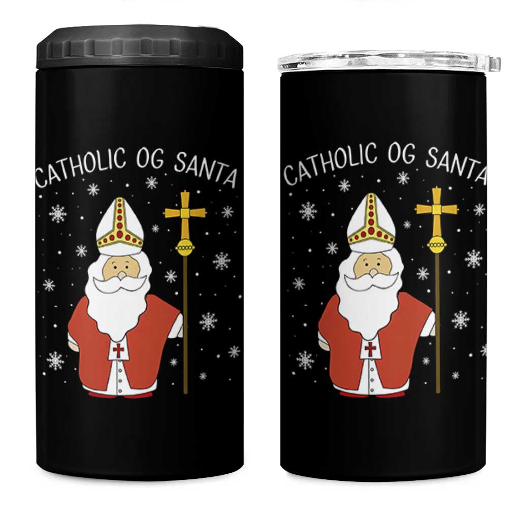 Saint Nicholas Catholic Christmas 4 in 1 Can Cooler Tumbler - Wonder Print Shop