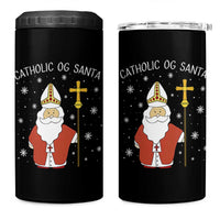 Saint Nicholas Catholic Christmas 4 in 1 Can Cooler Tumbler - Wonder Print Shop