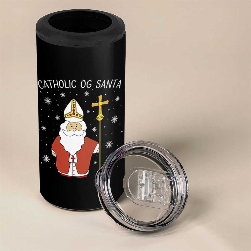 Saint Nicholas Catholic Christmas 4 in 1 Can Cooler Tumbler - Wonder Print Shop