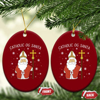 Saint Nicholas Catholic Christmas Ceramic Ornament - Wonder Print Shop