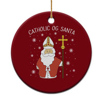 Saint Nicholas Catholic Christmas Ceramic Ornament - Wonder Print Shop