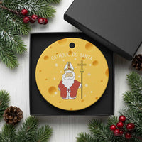 Saint Nicholas Catholic Christmas Ceramic Ornament - Wonder Print Shop