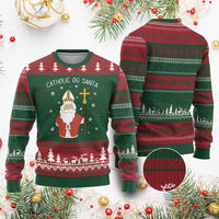 Saint Nicholas Catholic Xmas Ugly Christmas Sweater - Wonder Print Shop