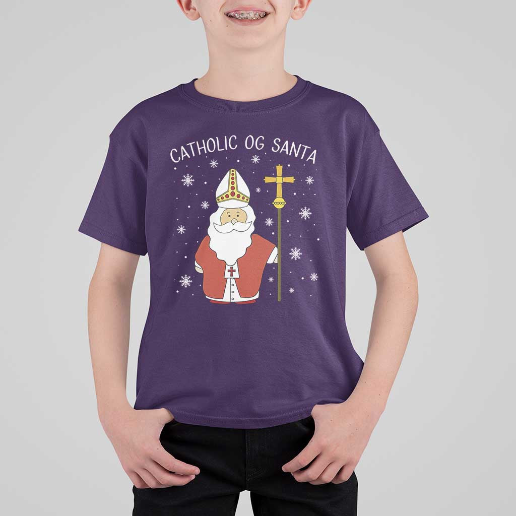 Saint Nicholas Catholic Christmas T Shirt For Kid - Wonder Print Shop