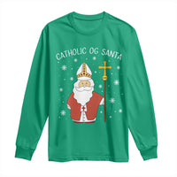 Saint Nicholas Catholic Christmas Long Sleeve Shirt - Wonder Print Shop
