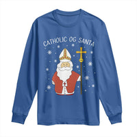 Saint Nicholas Catholic Christmas Long Sleeve Shirt - Wonder Print Shop