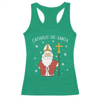 Saint Nicholas Catholic Christmas Racerback Tank Top - Wonder Print Shop