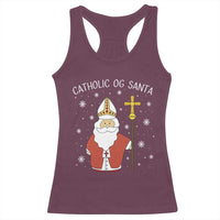 Saint Nicholas Catholic Christmas Racerback Tank Top - Wonder Print Shop