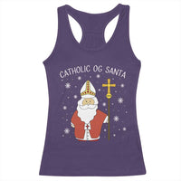 Saint Nicholas Catholic Christmas Racerback Tank Top - Wonder Print Shop