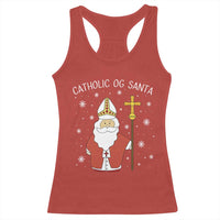 Saint Nicholas Catholic Christmas Racerback Tank Top - Wonder Print Shop
