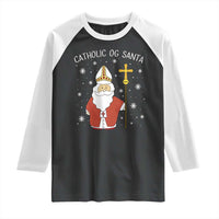 Saint Nicholas Catholic Christmas Raglan Shirt - Wonder Print Shop