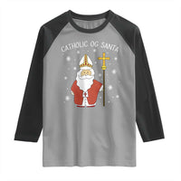 Saint Nicholas Catholic Christmas Raglan Shirt - Wonder Print Shop