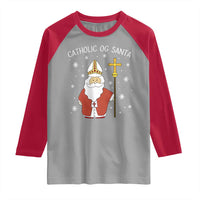 Saint Nicholas Catholic Christmas Raglan Shirt - Wonder Print Shop