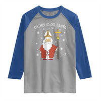 Saint Nicholas Catholic Christmas Raglan Shirt - Wonder Print Shop