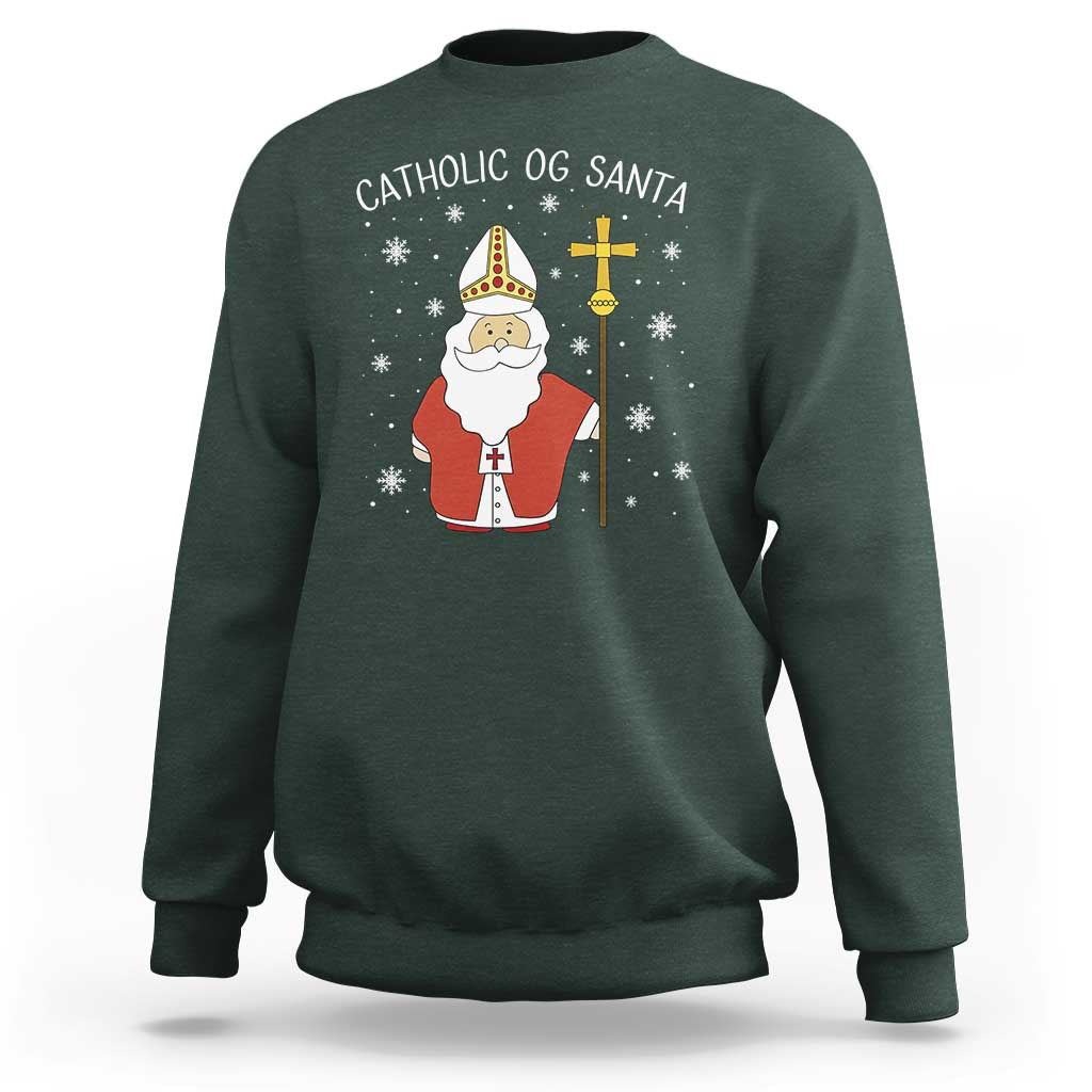 Saint Nicholas Catholic Christmas Sweatshirt - Wonder Print Shop