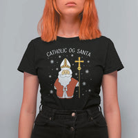 Saint Nicholas Catholic Christmas T Shirt For Women - Wonder Print Shop