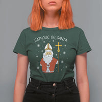 Saint Nicholas Catholic Christmas T Shirt For Women - Wonder Print Shop