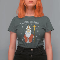 Saint Nicholas Catholic Christmas T Shirt For Women - Wonder Print Shop