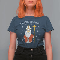 Saint Nicholas Catholic Christmas T Shirt For Women - Wonder Print Shop
