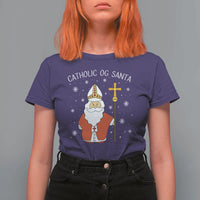 Saint Nicholas Catholic Christmas T Shirt For Women - Wonder Print Shop