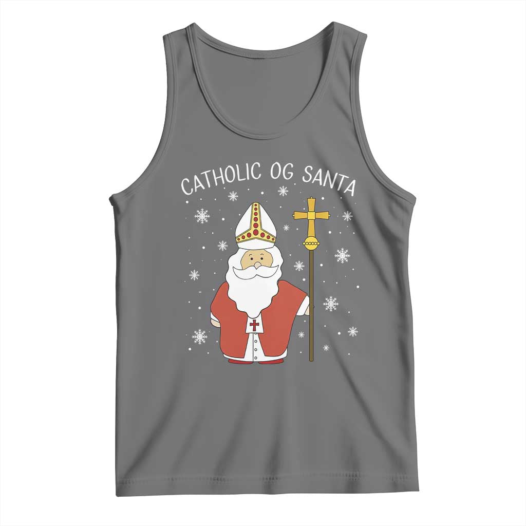 Saint Nicholas Catholic Christmas Tank Top - Wonder Print Shop