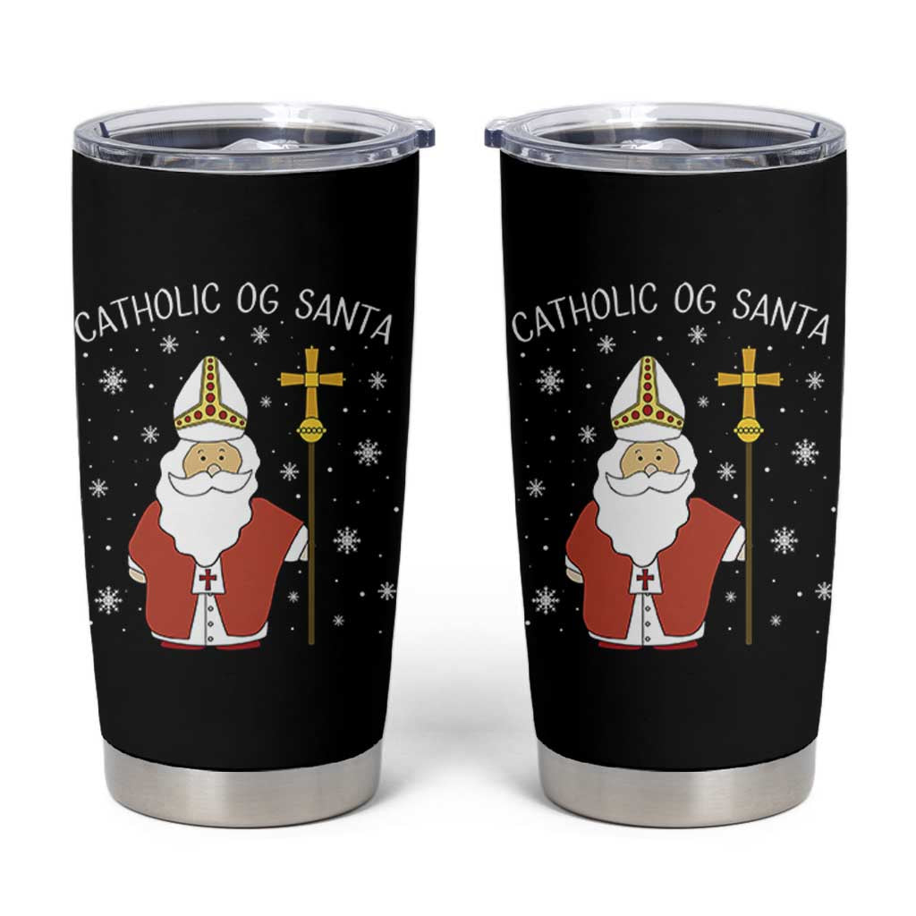 Saint Nicholas Catholic Christmas Tumbler Cup - Wonder Print Shop