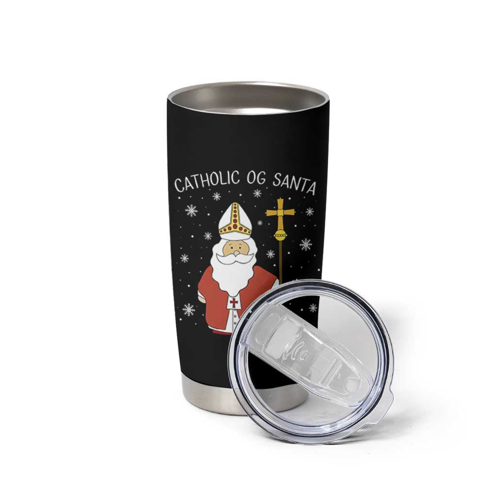 Saint Nicholas Catholic Christmas Tumbler Cup - Wonder Print Shop