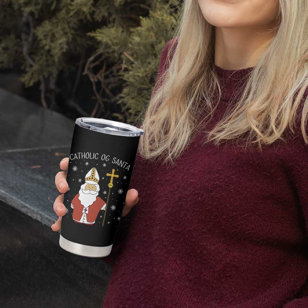 Saint Nicholas Catholic Christmas Tumbler Cup - Wonder Print Shop