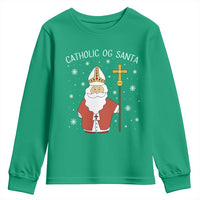 Saint Nicholas Catholic Christmas Youth Sweatshirt - Wonder Print Shop
