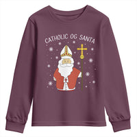 Saint Nicholas Catholic Christmas Youth Sweatshirt - Wonder Print Shop