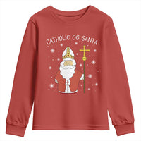 Saint Nicholas Catholic Christmas Youth Sweatshirt - Wonder Print Shop