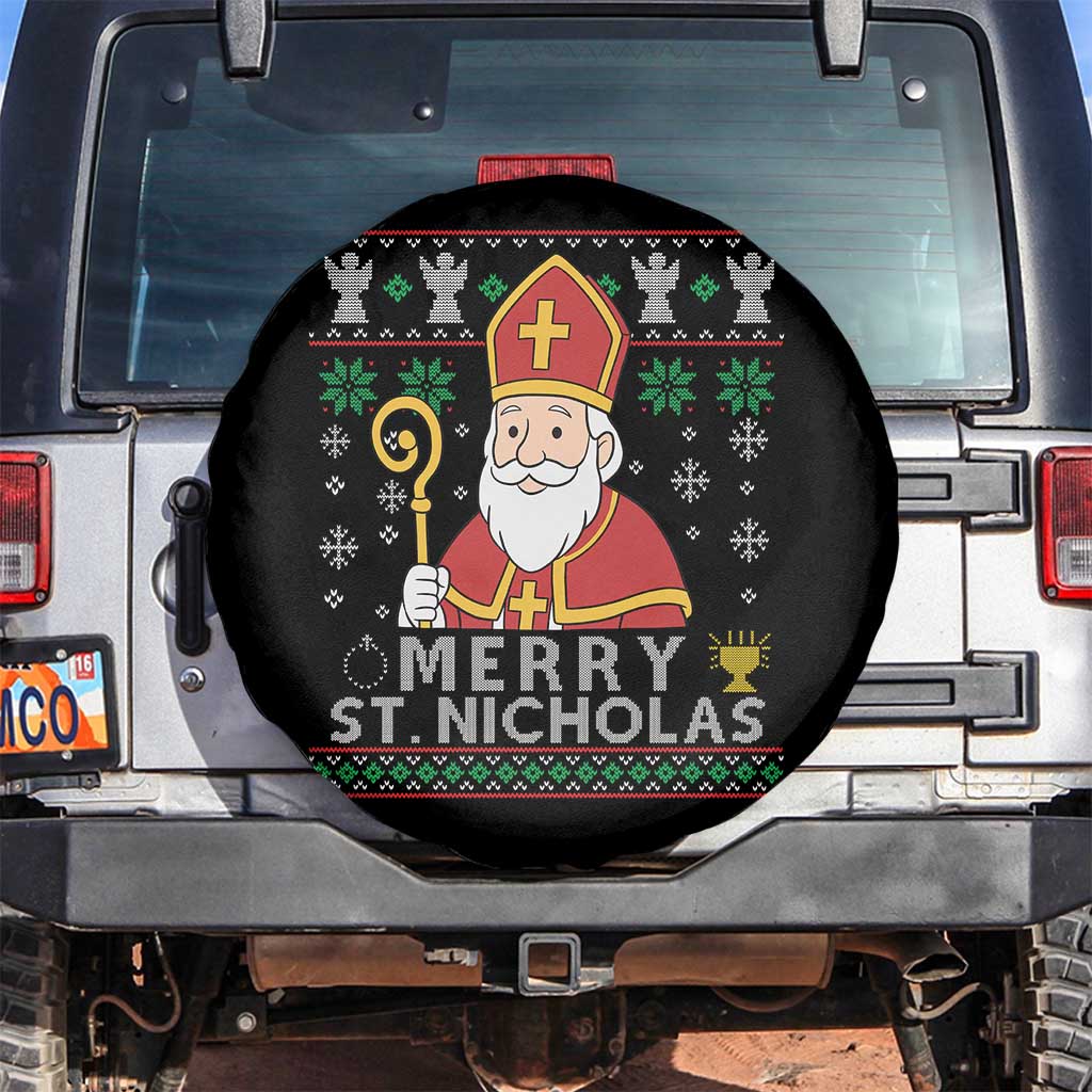 Saint Nicholas Santa Claus Christmas Spare Tire Cover - Wonder Print Shop