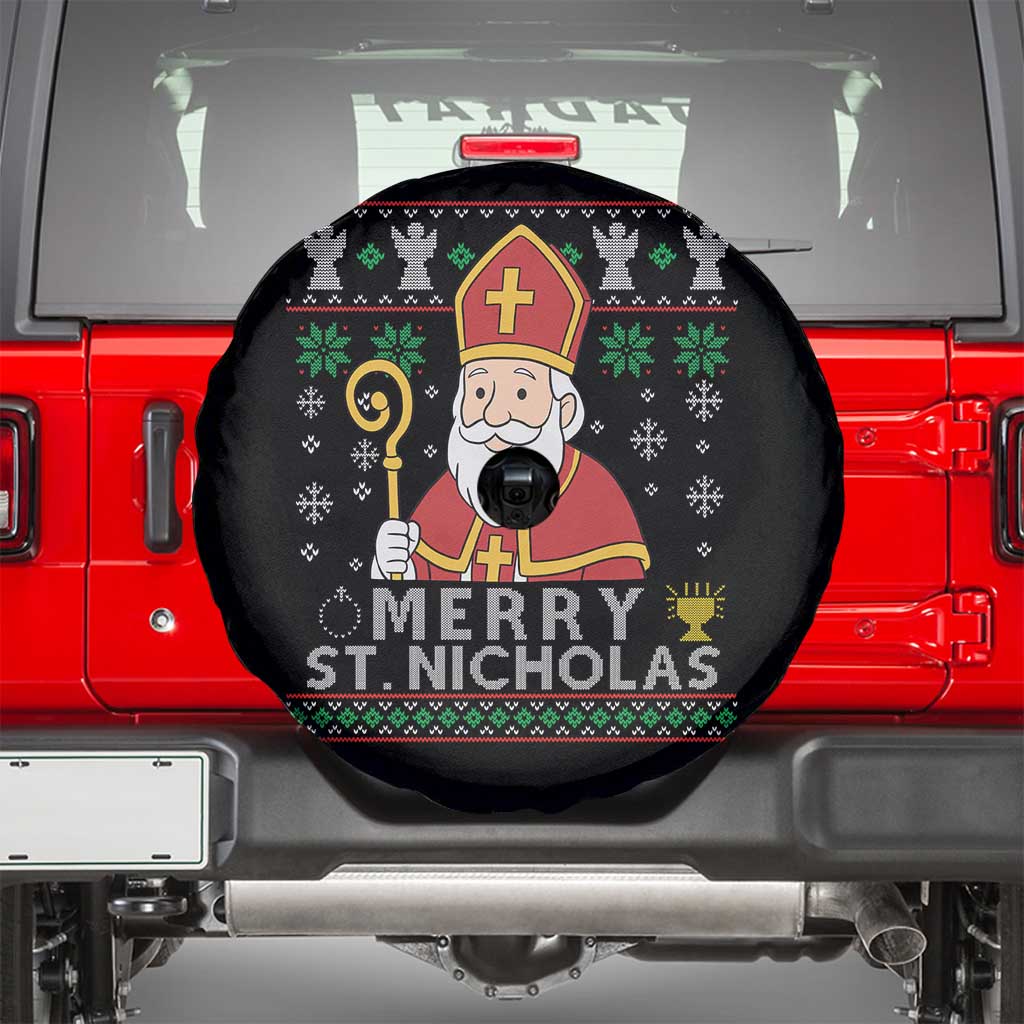 Saint Nicholas Santa Claus Christmas Spare Tire Cover - Wonder Print Shop