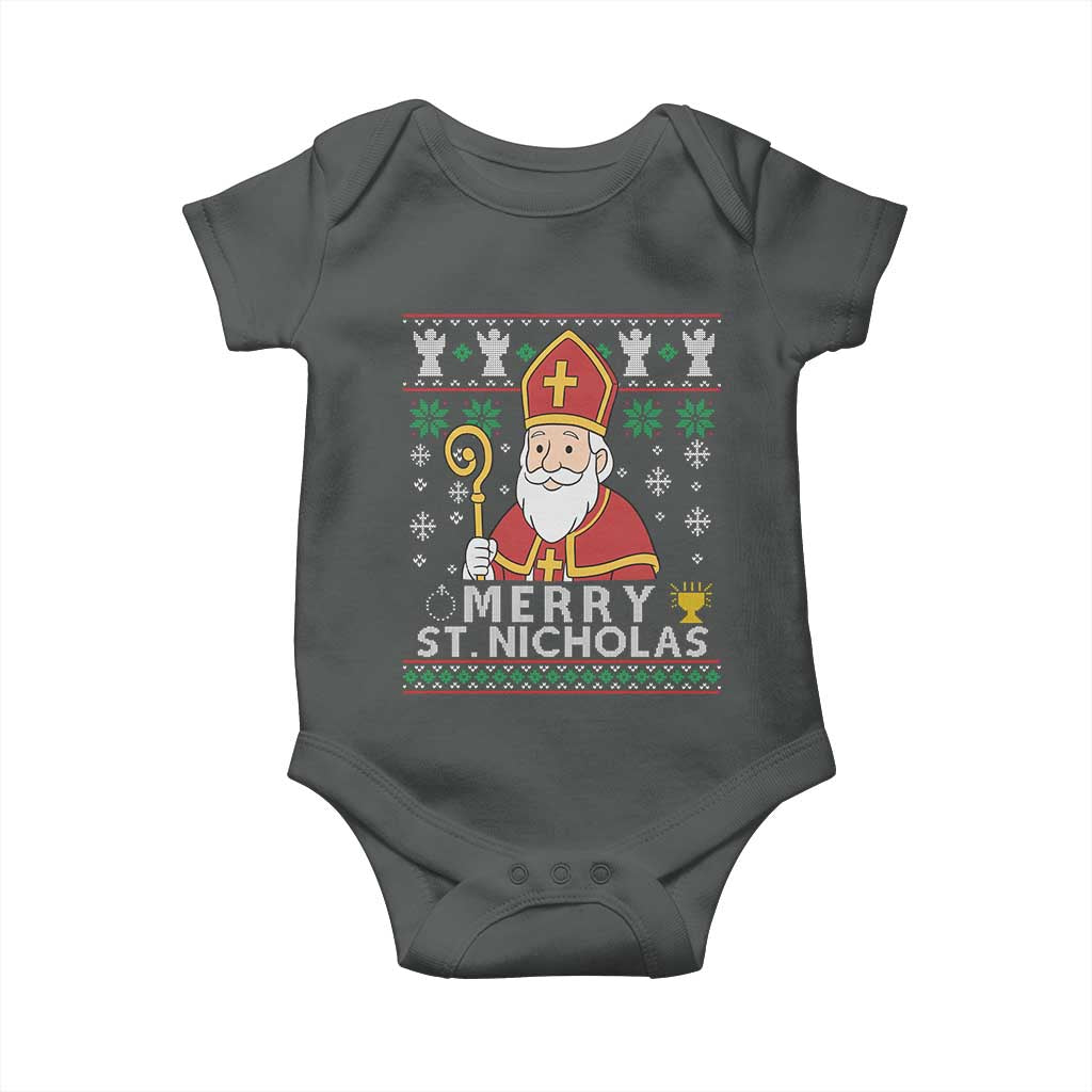 Saint Nicholas Santa Claus Christmas Baby Onesie - Wonder Print Shop