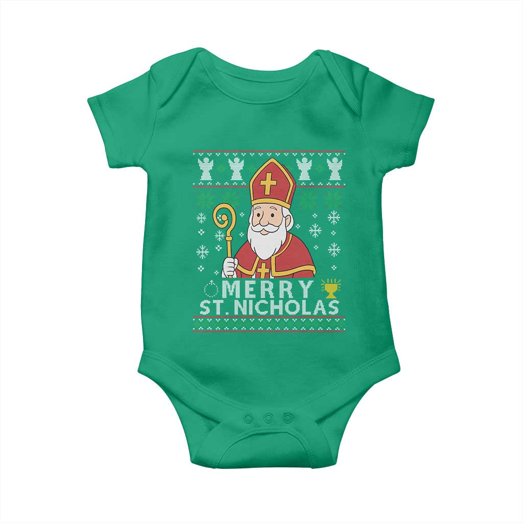 Saint Nicholas Santa Claus Christmas Baby Onesie - Wonder Print Shop