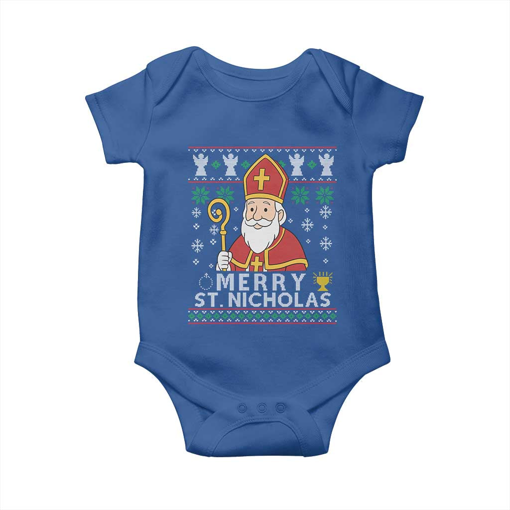 Saint Nicholas Santa Claus Christmas Baby Onesie - Wonder Print Shop
