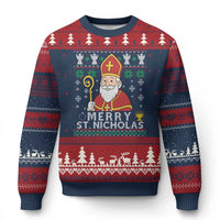 Saint Nicholas Santa Claus Xmas Ugly Christmas Sweater - Wonder Print Shop