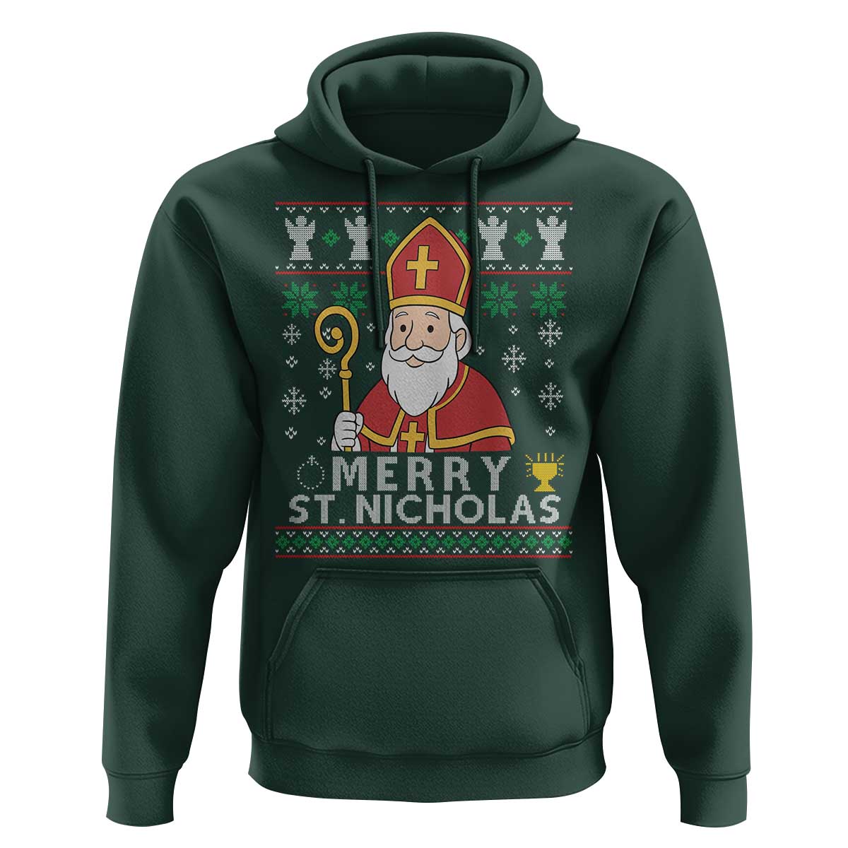 Saint Nicholas Santa Claus Christmas Hoodie - Wonder Print Shop