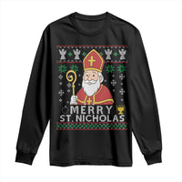 Saint Nicholas Santa Claus Christmas Long Sleeve Shirt - Wonder Print Shop