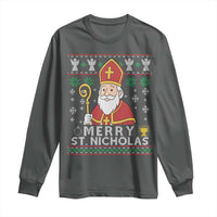 Saint Nicholas Santa Claus Christmas Long Sleeve Shirt - Wonder Print Shop