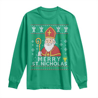 Saint Nicholas Santa Claus Christmas Long Sleeve Shirt - Wonder Print Shop