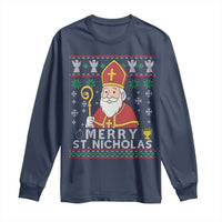 Saint Nicholas Santa Claus Christmas Long Sleeve Shirt - Wonder Print Shop